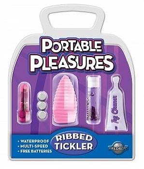 Portable Pleasures Ribbed Tickler