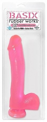 Basix 10" Pink W/suction Cup