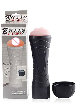 Bussy Vibrations Fleshlight Style Male Masturbator Vaginal Vibrating Sex Toy