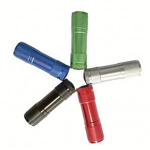 9 Led Mini Flashlight (assorted Colors)