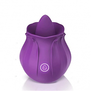 Rose Tongue Vibrator - Purple