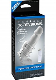 Fantasy X-Tensions Vibrating Cock Cage Clear (124453)