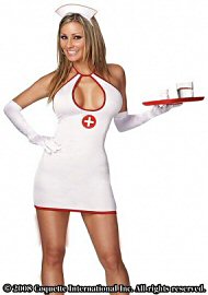 Naughty Nurse White/red Os (85521)